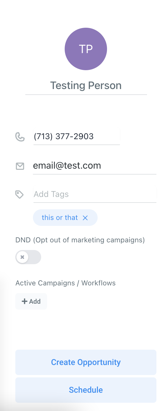 iewing Contact Information